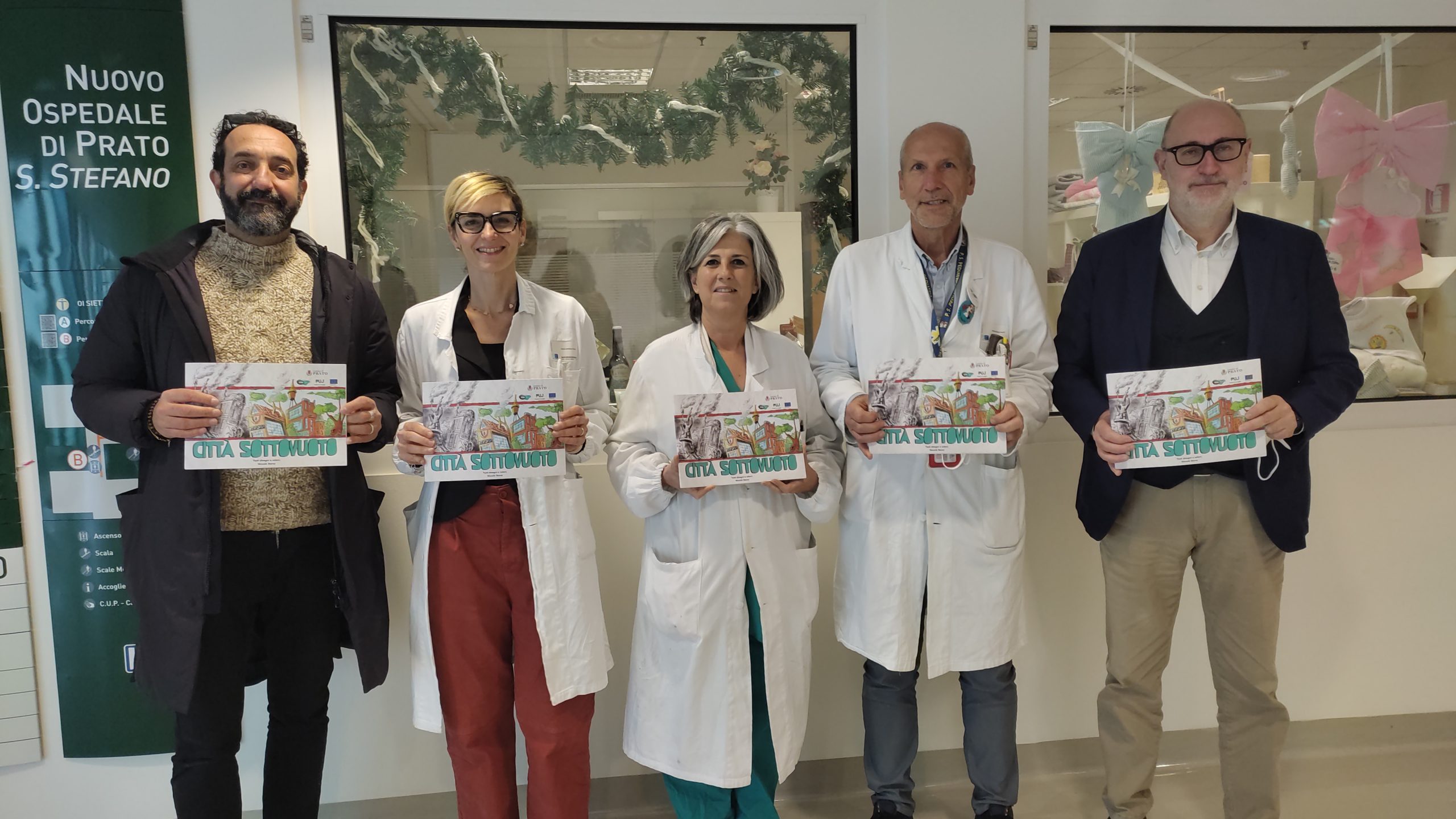 Il fumetto “Città Sottovuoto” in omaggio alle neomamme e ai piccoli pazienti dell’Ospedale Santo Stefano per promuovere la forestazione della città